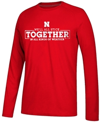 Official We'll All Stick Together N All Kinds Of Weather LS Fundraiser Tee - Red (ships on or before 5/8)  Nebraska Cornhuskers, Nebraska  Mens T-Shirts, Huskers  Mens T-Shirts, Nebraska  Mens, Huskers  Mens, Nebraska  Long Sleeve, Huskers  Long Sleeve, Nebraska  Ladies T-Shirts, Huskers  Ladies T-Shirts, Nebraska Well All Stick Together N All Kinds Of Weather LS Fundraiser Tee - Red, Huskers Well All Stick Together N All Kinds Of Weather LS Fundraiser Tee - Red