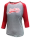 Ladies Striped Huskers Tailsweep 3/4 Sleeve Top - AT-G1368