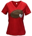 Silver Hearted Football VNeck Tee - AT-99260