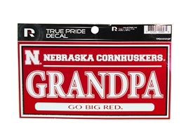 True Pride Nebraska Grandpa Decal Nebraska Cornhuskers, Nebraska Stickers Decals & Magnets, Huskers Stickers Decals & Magnets, Nebraska True Pride Nebraska Grandpa Decal, Huskers True Pride Nebraska Grandpa Decal
