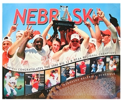 2001 Husker Baseball Schedule Poster Nebraska Cornhuskers, 1980s Quarterback Picture