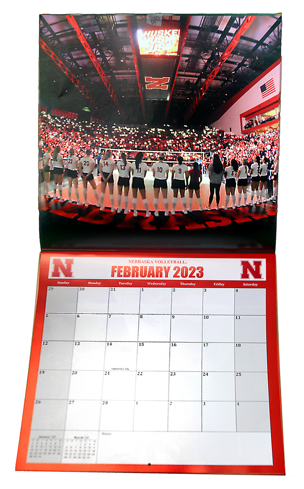 2023 Nebraska Volleyball Wall Calendar Buss