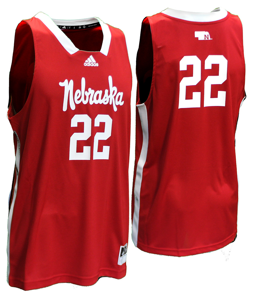 Adidas Red #22 Nebraska Swingman Basketball Jersey
