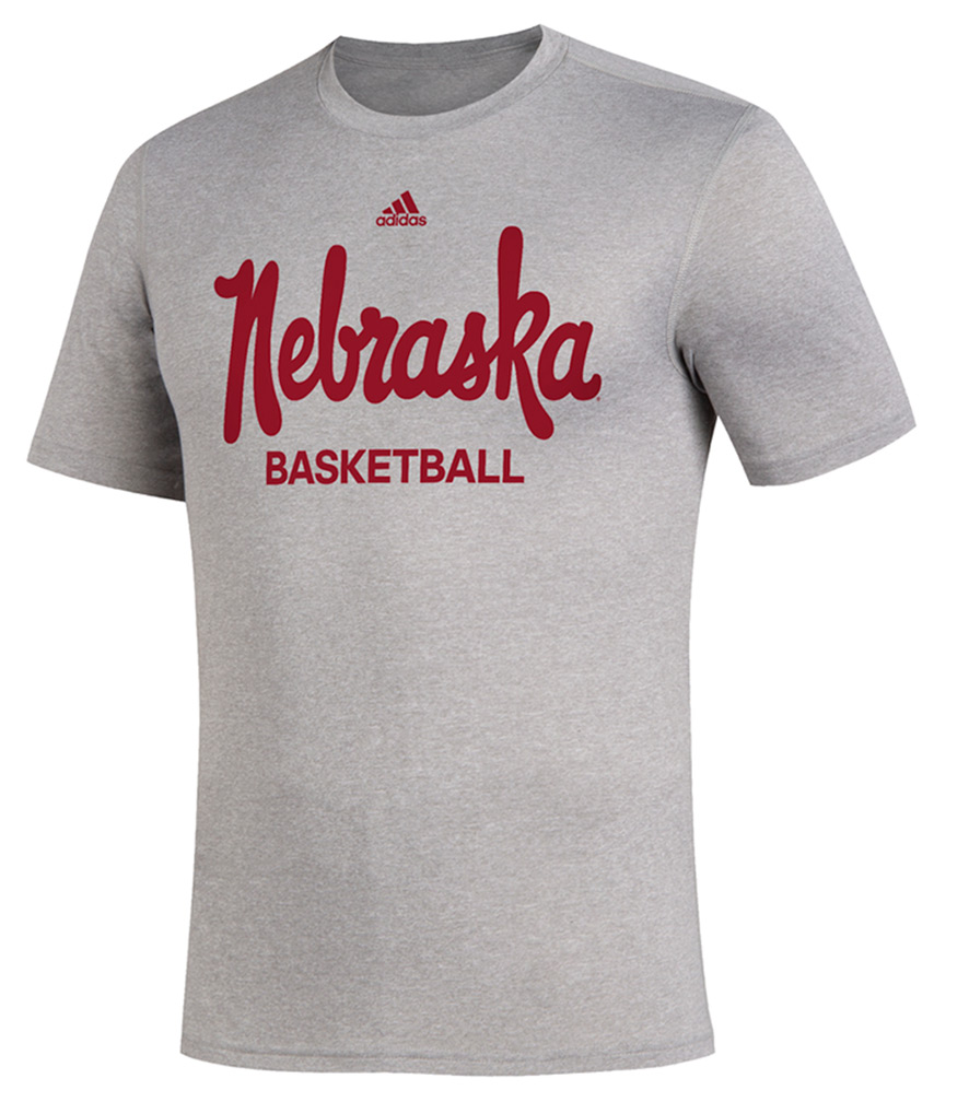 Adidas Nebraska Script Basketball Tee