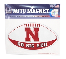 Go Big Red Football Magnet Nebraska Cornhuskers, Nebraska Vehicle, Huskers Vehicle, Nebraska Stickers Decals & Magnets, Huskers Stickers Decals & Magnets, Nebraska Go Big Red Football Magnet, Huskers Go Big Red Football Magnet
