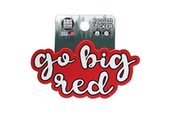 Go Big Red Rugged Sticker Nebraska Cornhuskers, Nebraska Stickers Decals & Magnets, Huskers Stickers Decals & Magnets, Nebraska Go Big Red Stacked Script Rugged Sticker SDS Designs, Huskers Go Big Red Stacked Script Rugged Sticker SDS Designs