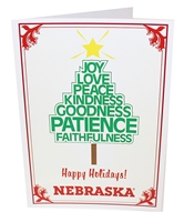Husker Christmas Tree Card Nebraska Cornhuskers, Nebraska  Novelty, Huskers  Novelty, Nebraska  Holiday Items, Huskers  Holiday Items, Nebraska Husker Christmas Tree Card, Huskers Husker Christmas Tree Card