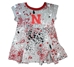Infant Girls Nebraska Paint Splatter Sweet-Pea Onesie Dress - CH-G3284