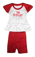 Infant Girls Ruffle Top Balloon Short Set Nebraska Cornhuskers, Nebraska  Infant, Huskers  Infant, Nebraska Infant Girls Red And White Ruffle Top Balloon Short Set Wes And Willy, Huskers Infant Girls Red And White Ruffle Top Balloon Short Set Wes And Willy