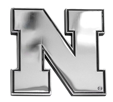 Iron N Chrome Premium Metal Emblem Nebraska Cornhuskers, Nebraska Vehicle, Huskers Vehicle, Nebraska Iron N Chrome Premium Metal Emblem, Huskers Iron N Chrome Premium Metal Emblem