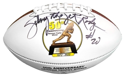 Johnny Rodgers Autographed 50th Anniversary Heisman Football Nebraska Cornhuskers, Nebraska, Huskers, Nebraska Rodgers Autographed Anniversary Heisman Football, Huskers Rodgers Autographed Anniversary Heisman Football