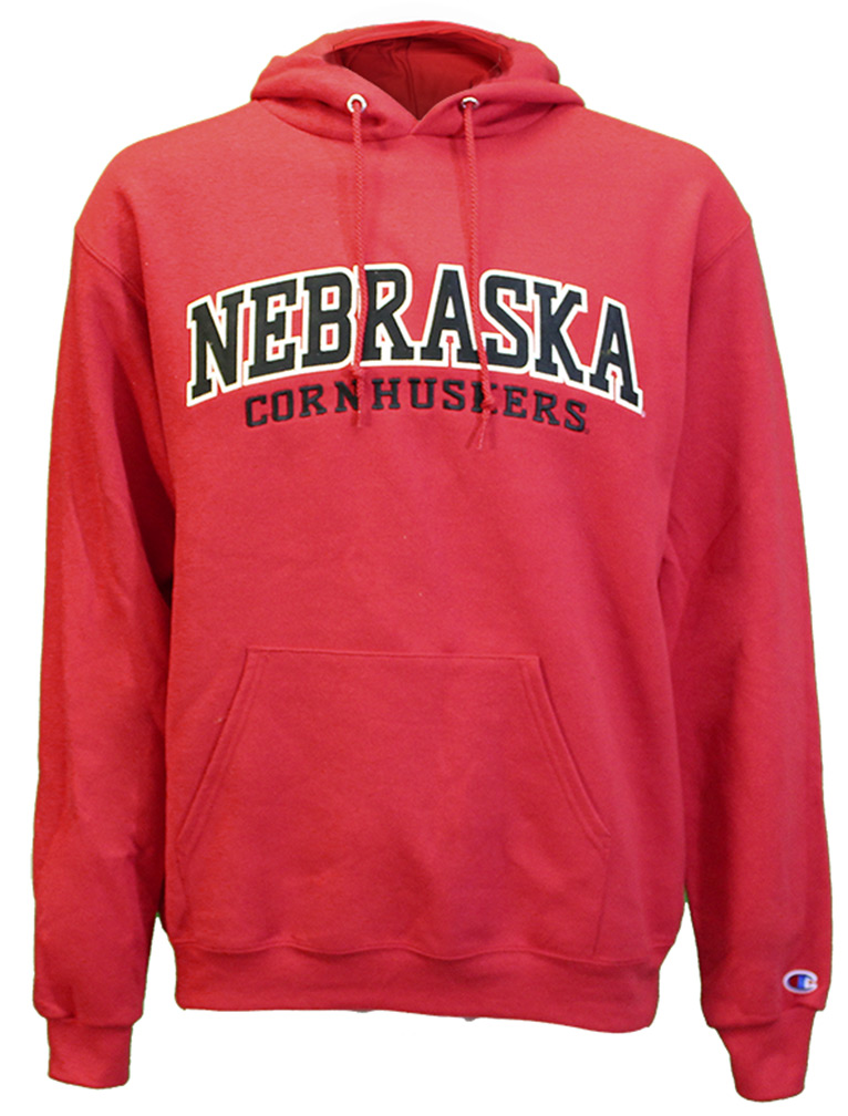 Red Arch Cornhuskers Champ Hoodie