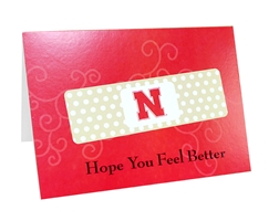 Huskers Get-Well Card Nebraska Cornhuskers, Nebraska  Novelty, Huskers  Novelty, Nebraska Nebraska Everyday Card, Huskers Nebraska Everyday Card