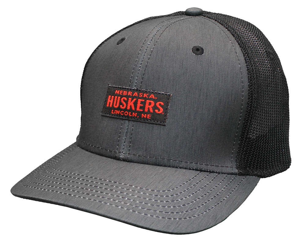 Black Nebraska Huskers Hydro Fitted Hat Legacy