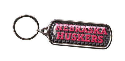 Nebraska Huskers Metal Oblong Keychain Nebraska Cornhuskers, Nebraska Vehicle, Huskers Vehicle, Nebraska Huskers metal Keychain, Huskers Huskers metal Keychain