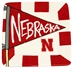 Nebraska Pennant Flag Square Plate - KG-79191