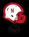 Neon Nebraska Football Helmet Desk Lamp - OD-B8050