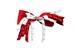 Red And White Nebraska Spryro Hair Bow Clip Neil Enterprises - DU-F3349