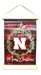 Reversible Nebraska Huskers Merry Christmas Plaid Banner Hang-Sign - OD-G4829