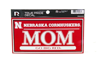 True Pride Nebraska Mom Decal Nebraska Cornhuskers, Nebraska Stickers Decals & Magnets, Huskers Stickers Decals & Magnets, Nebraska True Pride Nebraska Mom Decal, Huskers True Pride Nebraska Mom Decal
