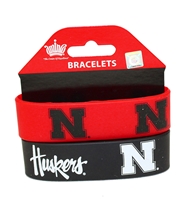 Nebraska Huskers Band Bracelets Nebraska Cornhuskers, Wristband Set