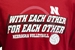 With Each Other Huskers Volleyball Tee - AT-D1582