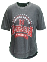 Womens Husker Power Vintage Poncho Top Nebraska Cornhuskers, Nebraska  Ladies, Huskers  Ladies, Nebraska  Short Sleeve, Huskers  Short Sleeve, Nebraska  Ladies Tops, Huskers  Ladies Tops, Nebraska  Ladies T-Shirts, Huskers  Ladies T-Shirts, Nebraska Black Out!, Huskers Black Out!, Nebraska Womens Black Husker Power SS Vintage Poncho Top Pressbox, Huskers Womens Black Husker Power SS Vintage Poncho Top Pressbox