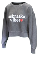 Womens Husker Vibes Corded Chicka-D Pullover Nebraska Cornhuskers, Nebraska  Ladies, Huskers  Ladies, Nebraska  Crew, Huskers  Crew, Nebraska  Ladies Sweatshirts, Huskers  Ladies Sweatshirts, Nebraska  Ladies Tops, Huskers  Ladies Tops, Nebraska Womens Charcoal Husker Vibes Corded Boxy Pullover Chicka-D, Huskers Womens Charcoal Husker Vibes Corded Boxy Pullover Chicka-D