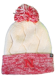 Ladies Nebraska Cable Knit Cuffed Pom Beanie Nebraska Cornhuskers, Nebraska  Ladies, Huskers  Ladies, Nebraska  Ladies Hats, Huskers  Ladies Hats, Nebraska  Ladies Accessories, Huskers  Ladies Accessories, Nebraska  Ladies Hats , Huskers  Ladies Hats , Nebraska Womens Tan And Red Official 3D Iron N Cable Knit Rib Cuff Pom Beanie Zephyr, Huskers Womens Tan And Red Official 3D Iron N Cable Knit Rib Cuff Pom Beanie Zephyr