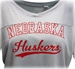 Womens Nebraska Huskers Dyed Football Tee - AT-C5182