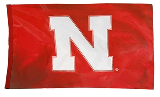 XLarge Nebraska Home Game Flag Nebraska Cornhuskers, Red Game Day Flag Grommets, N