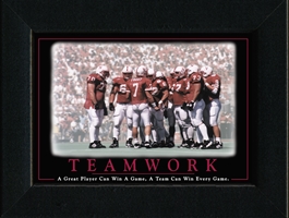 Husker Teamwork Framed Nebraska Cornhuskers, Teamwork Framed