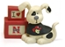 Dog with "Luv N Huskers" Blocks - OD-51134